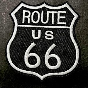 Route 66 Patch US black and white